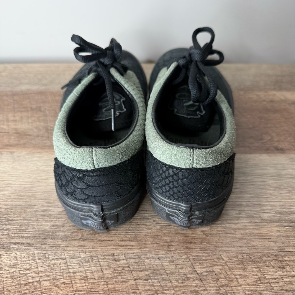 VANS Harry Potter Slytherin Laces Sneakers Black Green Snakeskin Pattern Sz 7.5 - Picture 7 of 12